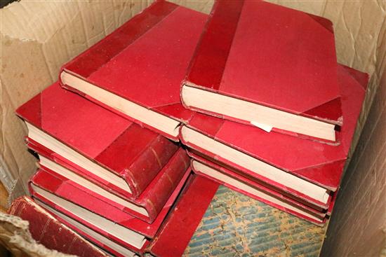 Qty St Nicholas part leather bound books(-)